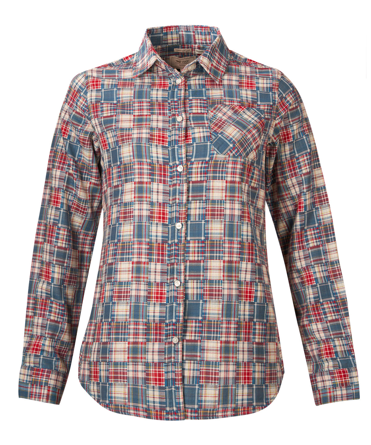Camisa M/L M Luz Cuadro Multicolor Mujer 1