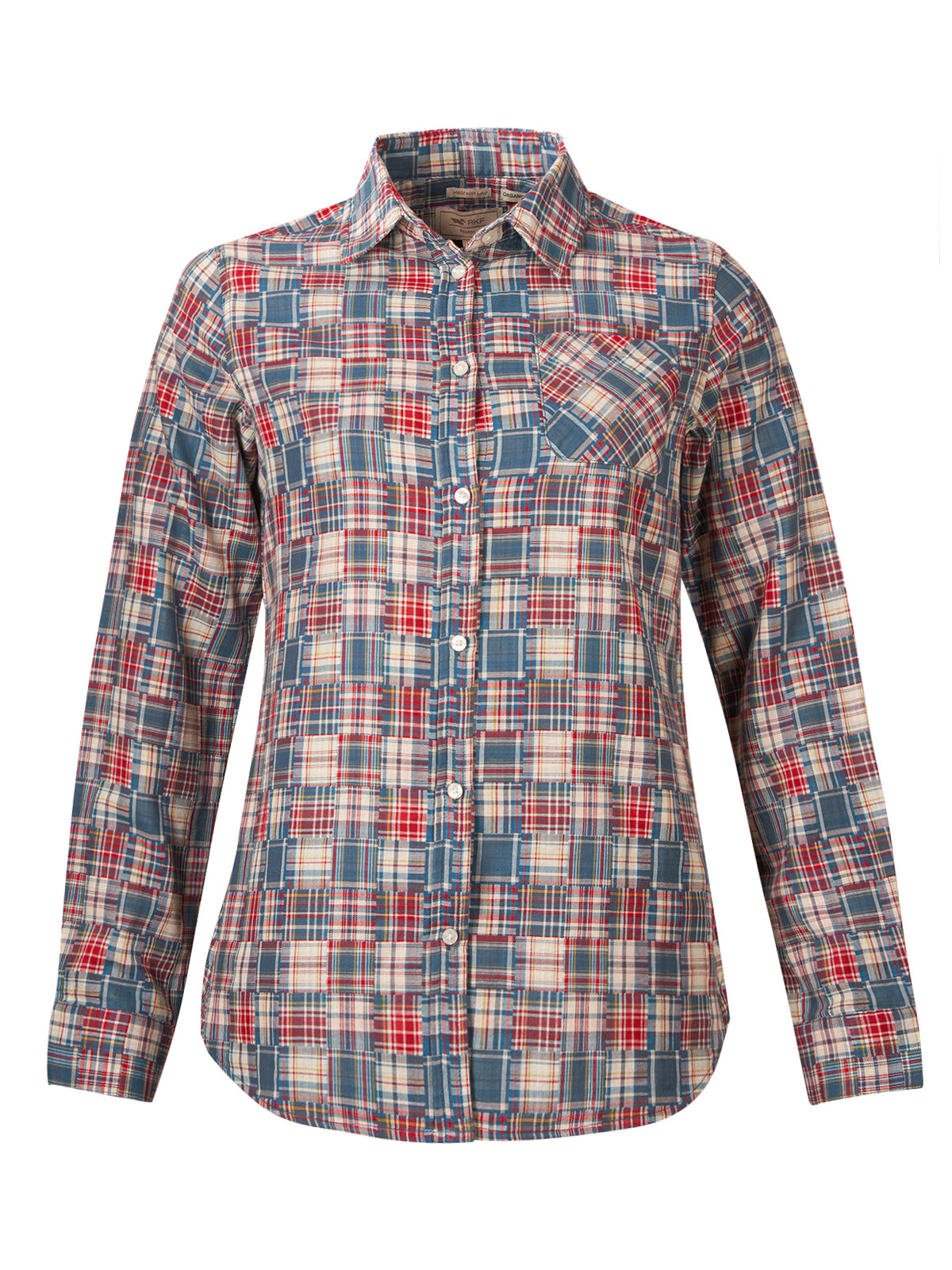 Camisa M/L M Luz Cuadro Multicolor Mujer 1
