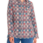 Camisa M/L M Luz Cuadro Multicolor Mujer 3