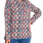 Camisa M/L M Luz Cuadro Multicolor Mujer 4