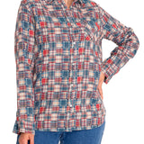 Camisa M/L M Luz Cuadro Multicolor Mujer 4