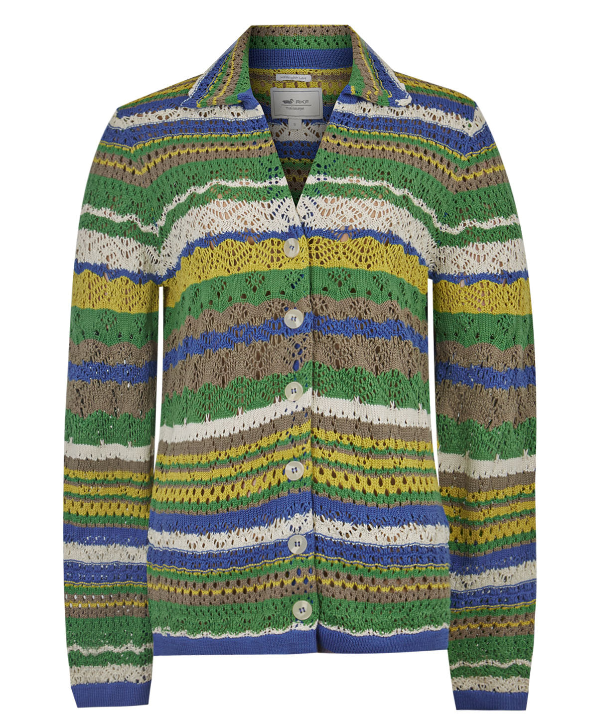 Cardigan Crochet M Darke Multicolor Ocean Mujer 1