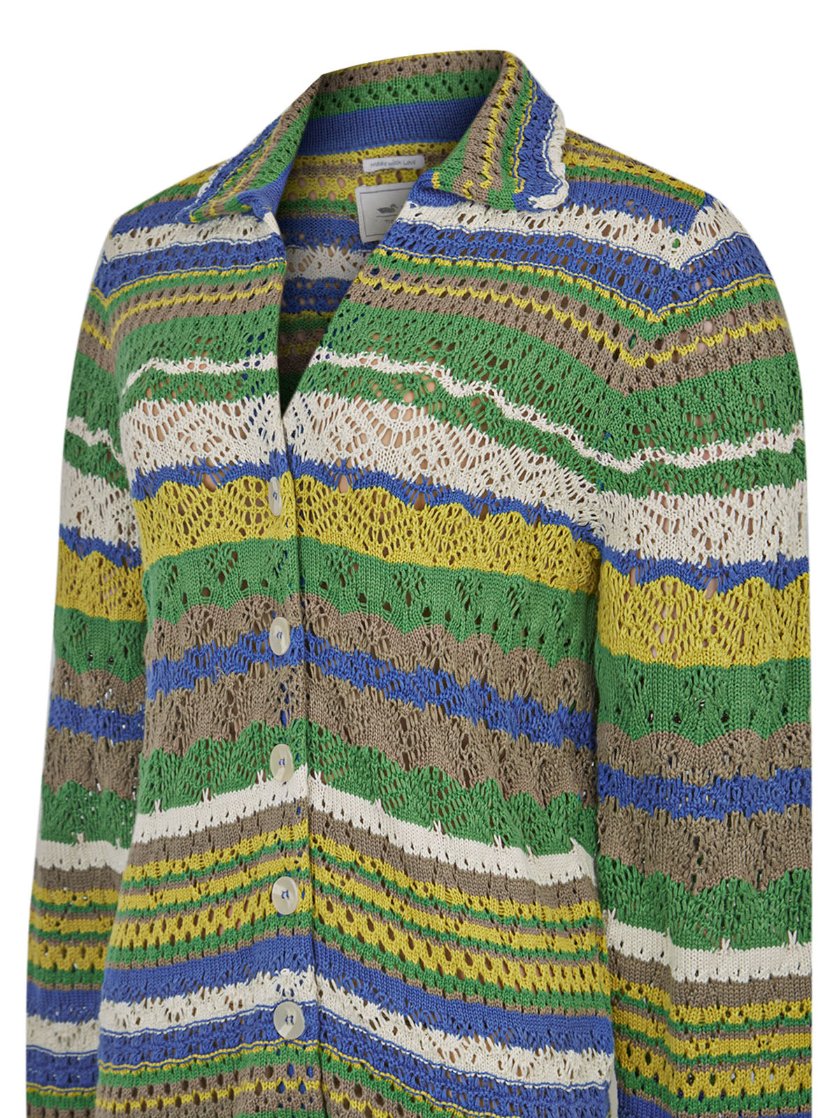 Cardigan Crochet M Darke Multicolor Ocean Mujer 3