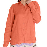 Camisa de Lino Orgánico M/L M Lirio Coral Mujer 4