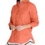 Camisa de Lino Orgánico M/L M Lirio Coral Mujer 5