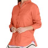 Camisa de Lino Orgánico M/L M Lirio Coral Mujer 5