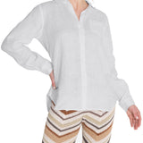 Camisa de Lino Orgánico M/L M Lirio Blanco MCO Mujer 4