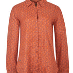 Camisa de Lino Orgánico M/L M LirioPrint Snail Mini Vinotinto Mujer 1