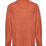 Camisa de Lino Orgánico M/L M LirioPrint Snail Mini Vinotinto Mujer 2