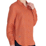 Camisa de Lino Orgánico M/L M LirioPrint Snail Mini Vinotinto Mujer 5