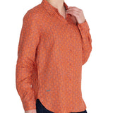 Camisa de Lino Orgánico M/L M LirioPrint Snail Mini Vinotinto Mujer 5