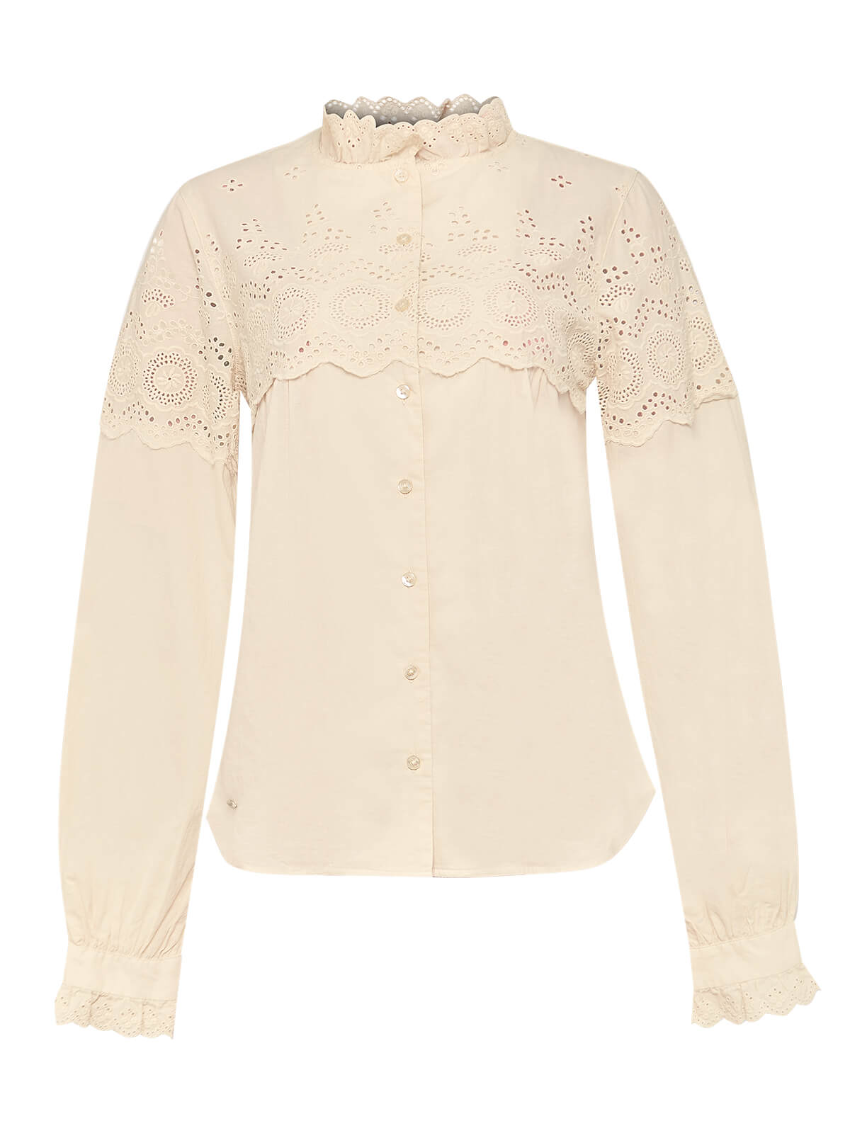 Blusa M Encaje Lhotse Crema Mujer 1