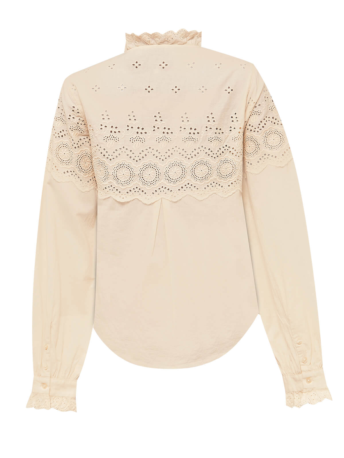Blusa M Encaje Lhotse Crema Mujer 2