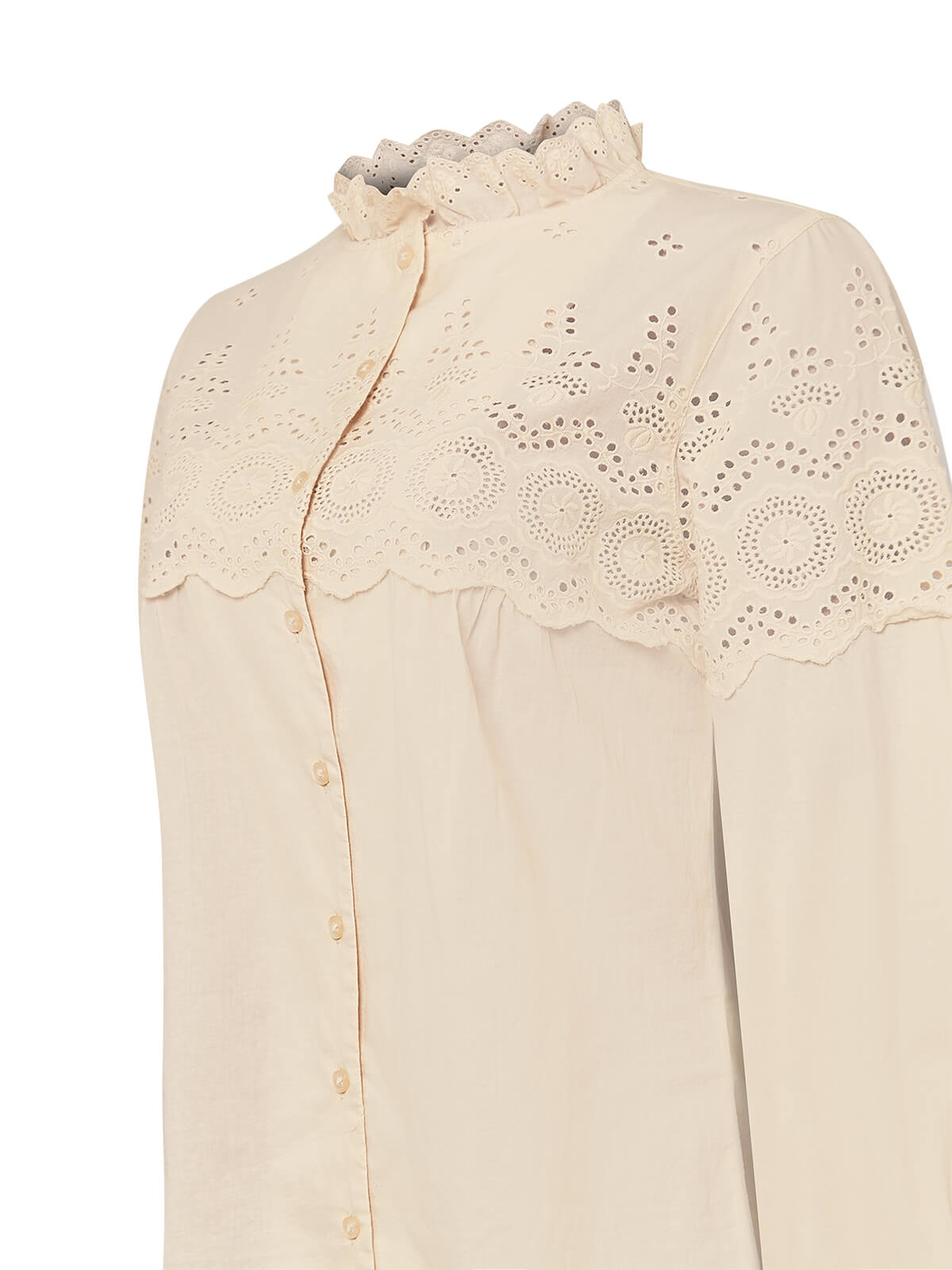 Blusa M Encaje Lhotse Crema Mujer 3