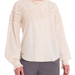 Blusa M Encaje Lhotse Crema Mujer 4