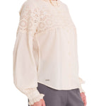 Blusa M Encaje Lhotse Crema Mujer 5
