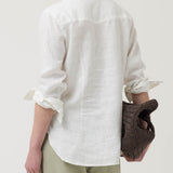 Camisa de Lino Orgánico M/L M Lirio Blanco Prim25 Mujer 5
