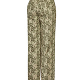 Pantalón Estampado M Caspio Lino Multicolor Olive Mujer 2