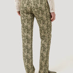 Pantalón Estampado M Caspio Lino Multicolor Olive Mujer 5