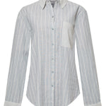 Camisa de Lino Orgánico M/L M Lines Azul Oxford Mujer 1