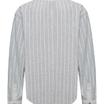 Camisa de Lino Orgánico M/L M Lines Azul Oxford Mujer 2