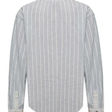 Camisa de Lino Orgánico M/L M Lines Azul Oxford Mujer 2