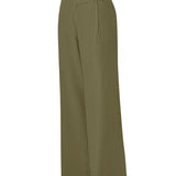 Pantalón M Danubio Lino Dark Olive Mujer 1