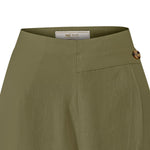Pantalón M Danubio Lino Dark Olive Mujer 3