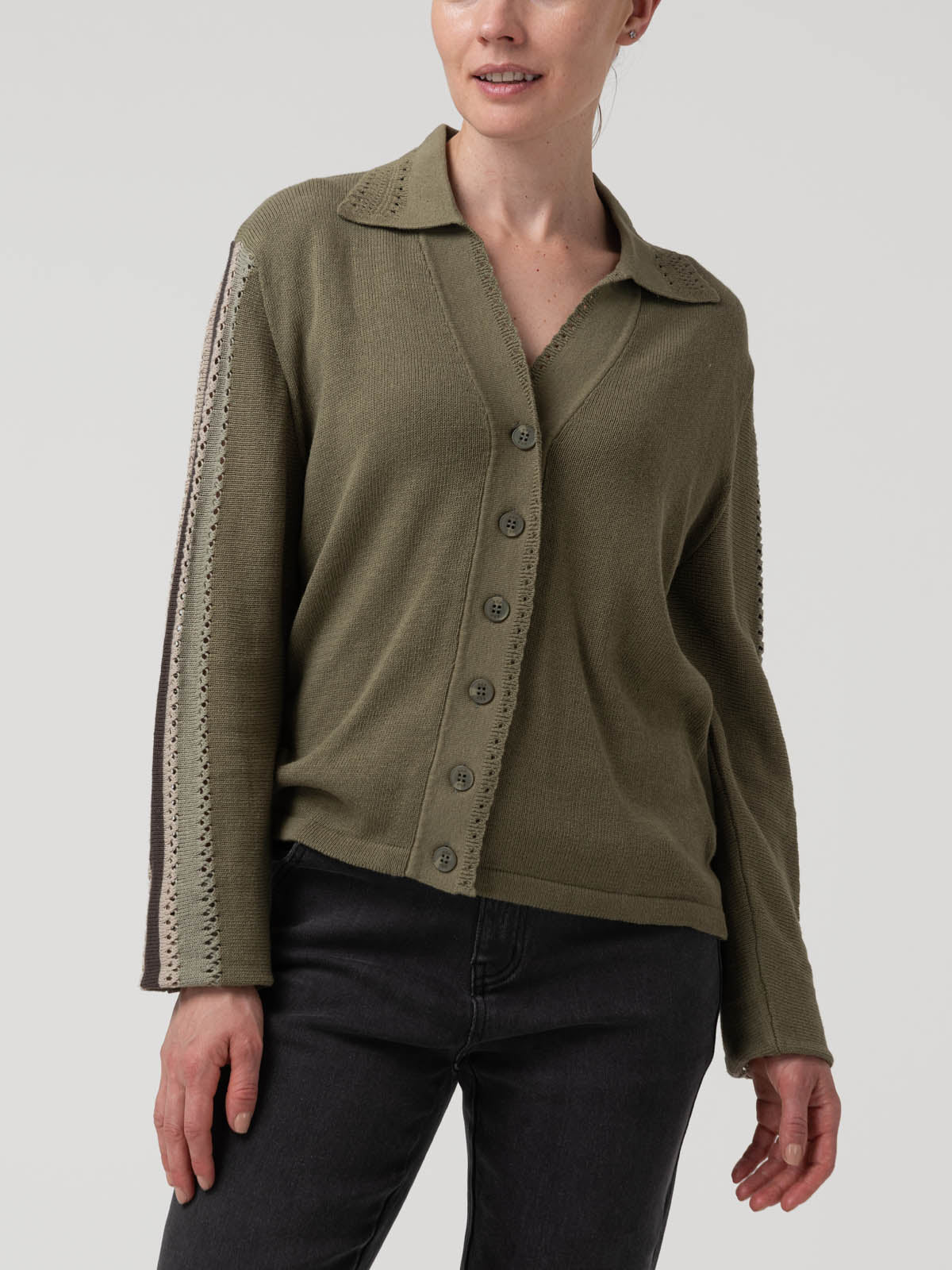 Cardigan M Angelonia Verde Mujer 4