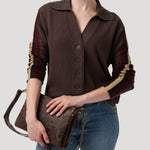 Cardigan M Angelonia Café Mujer 4