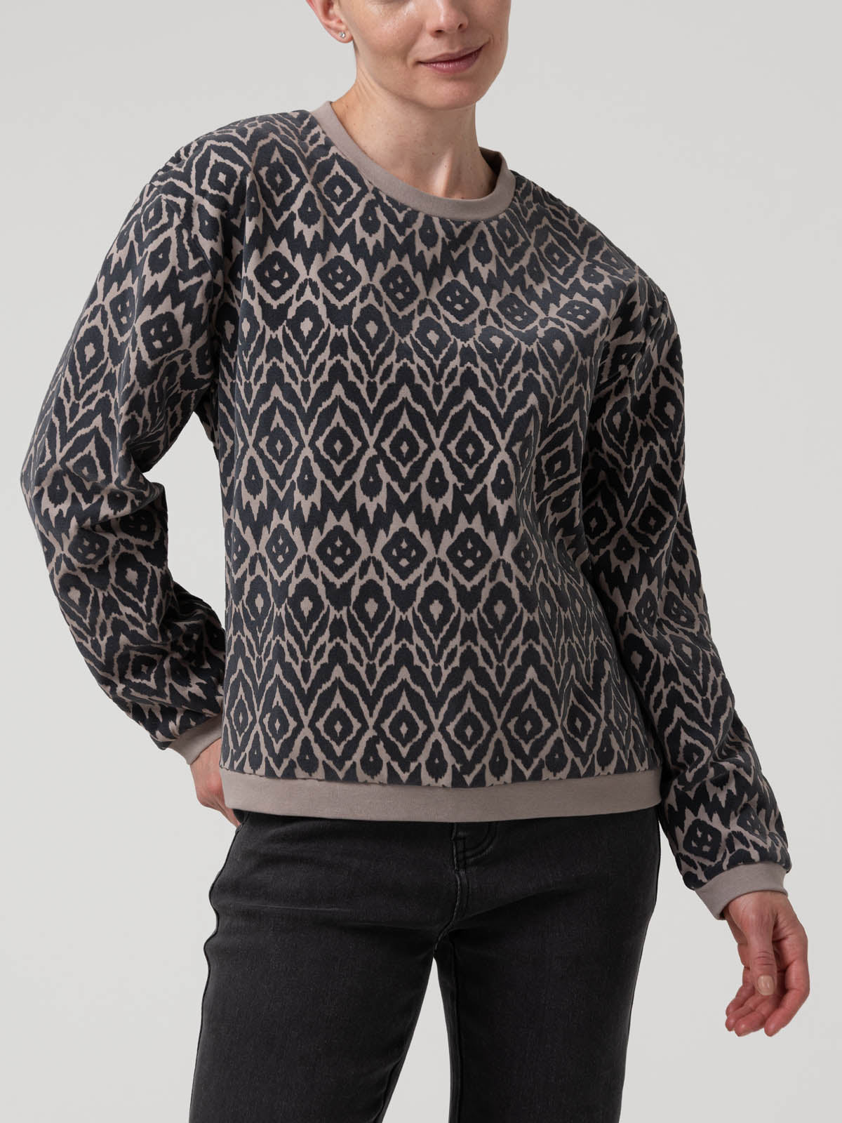 Saco M North Terciopelo Gris Mujer 4