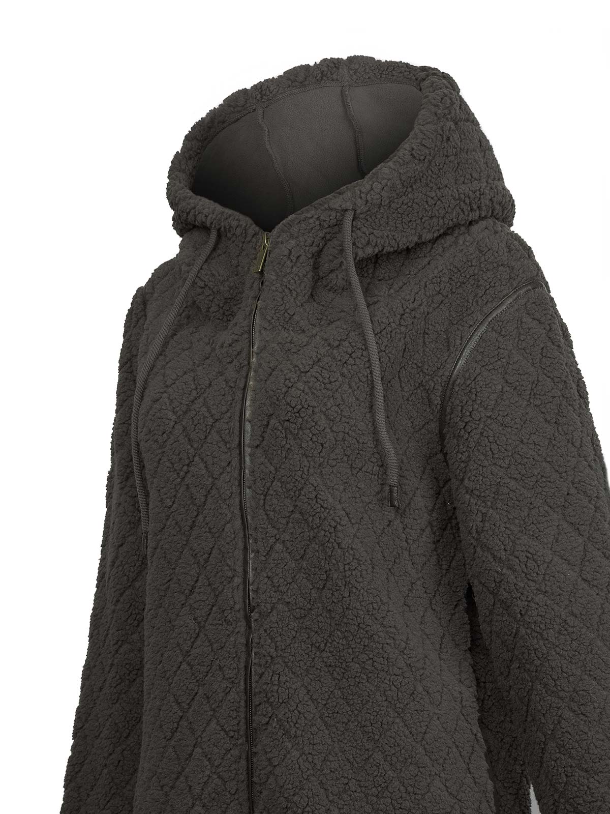 Saco Fleece F/Z M Pilosis Verde Mujer 3