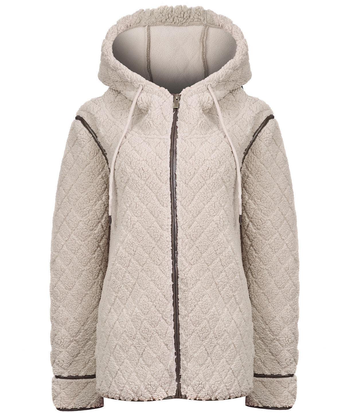 Saco Fleece F/Z M Pilosis Beige Mujer 1