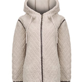 Saco Fleece F/Z M Pilosis Beige Mujer 1