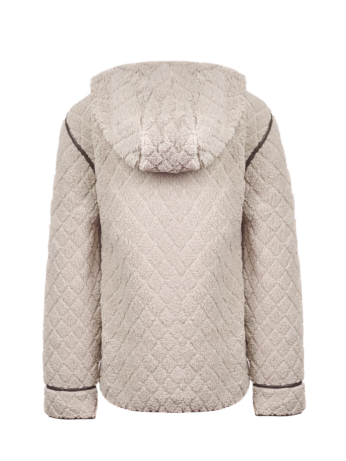 Saco Fleece F/Z M Pilosis Beige Mujer 2