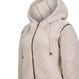 Saco Fleece F/Z M Pilosis Beige Mujer 3