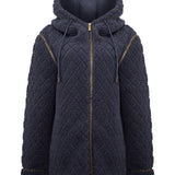 Saco Fleece F/Z M Pilosis Azul Mujer 1