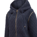 Saco Fleece F/Z M Pilosis Azul Mujer 3