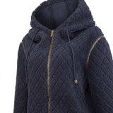 Saco Fleece F/Z M Pilosis Azul Mujer 3