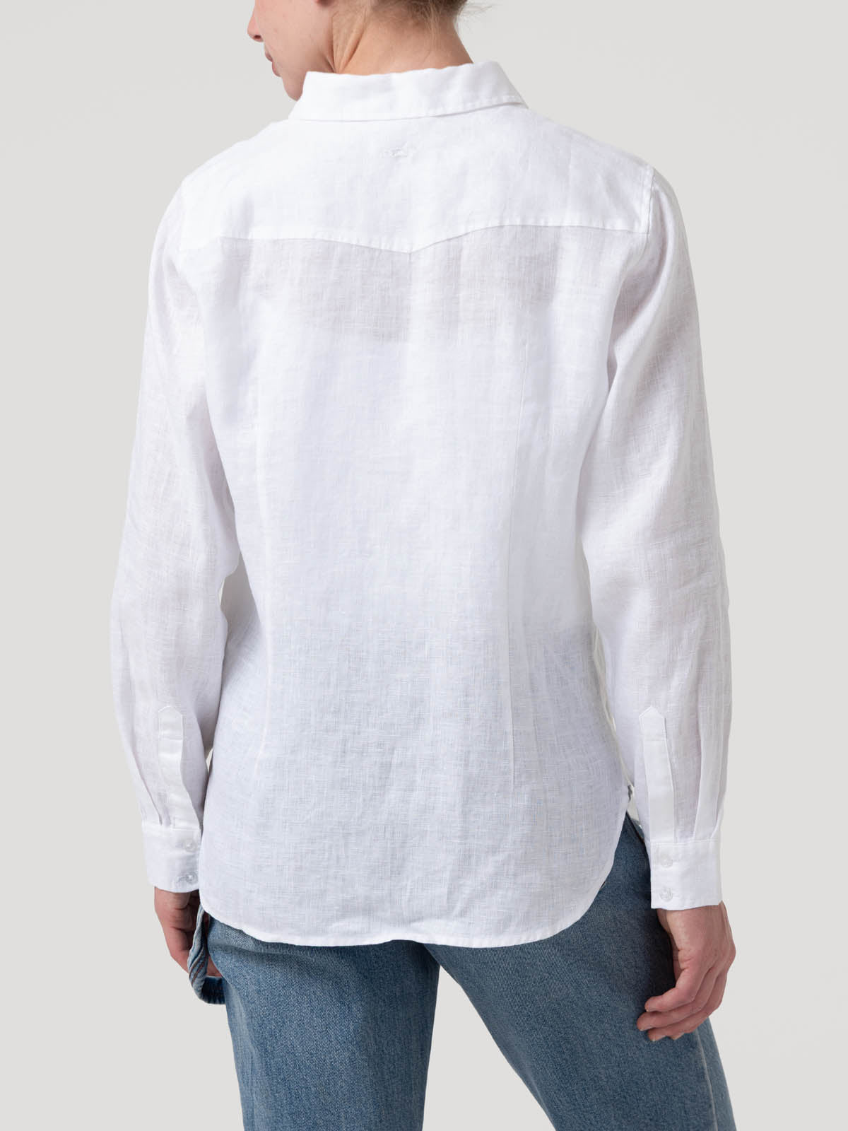Camisa de Lino Orgánico M/L M Lirio White Mujer 5