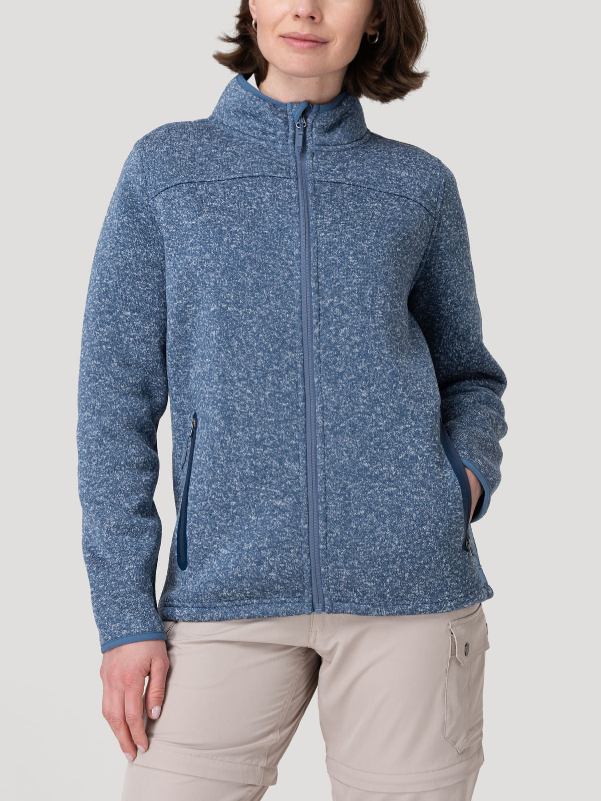 Saco Fleece F/Z M Amber Navy Mujer 4