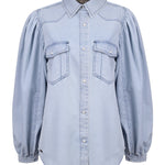 Camisa M/L M Hibisco Light Denim Mujer 1