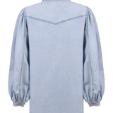 Camisa M/L M Hibisco Light Denim Mujer 2