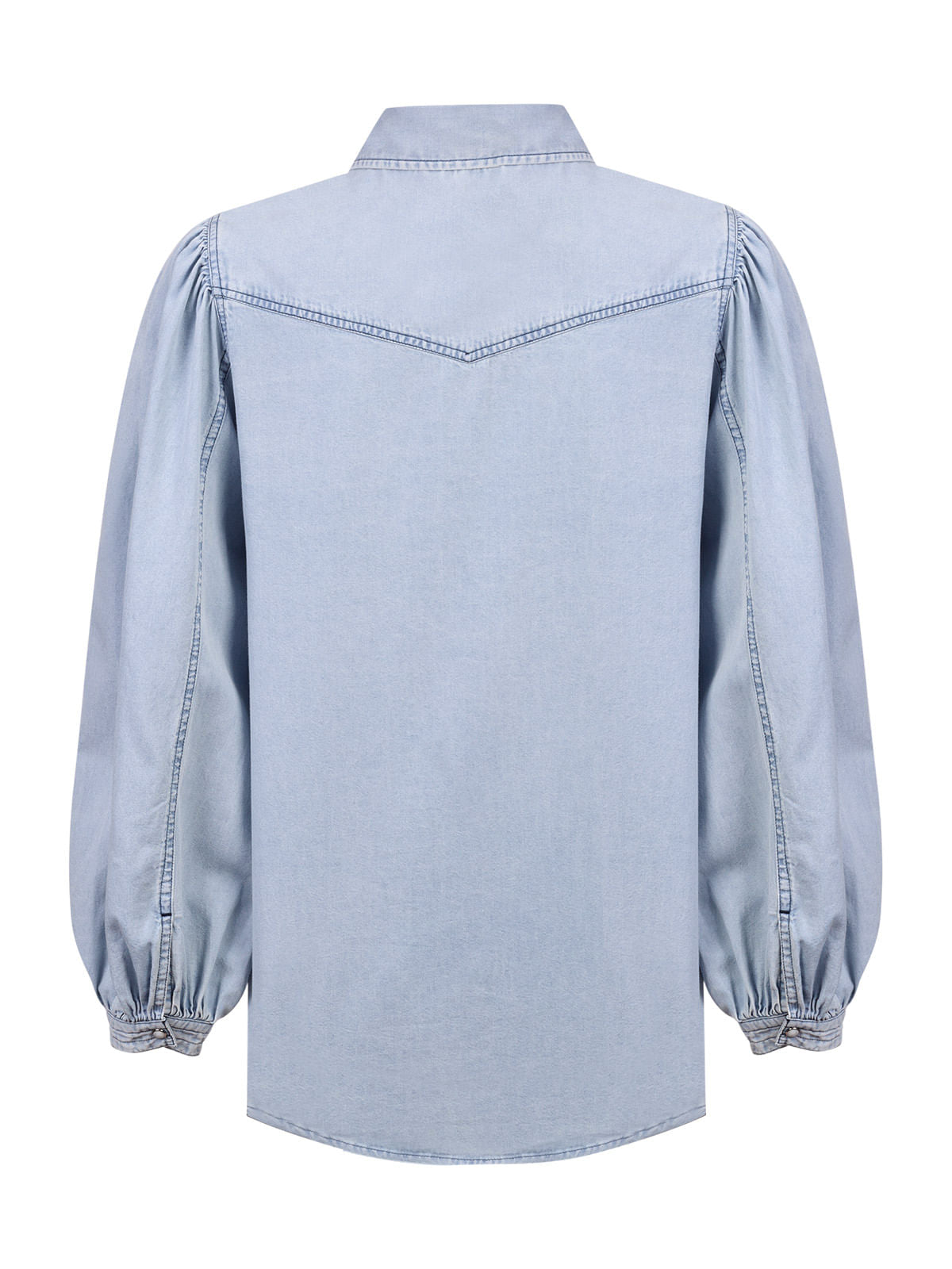 Camisa M/L M Hibisco Light Denim Mujer 2
