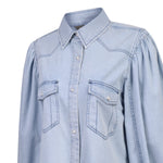 Camisa M/L M Hibisco Light Denim Mujer 3
