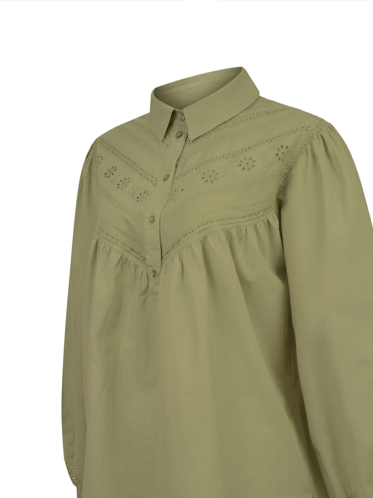 Blusa M/L M Almond Meadow Green Mujer 3