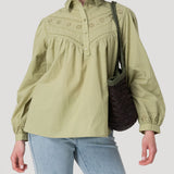 Blusa M/L M Almond Meadow Green Mujer 4
