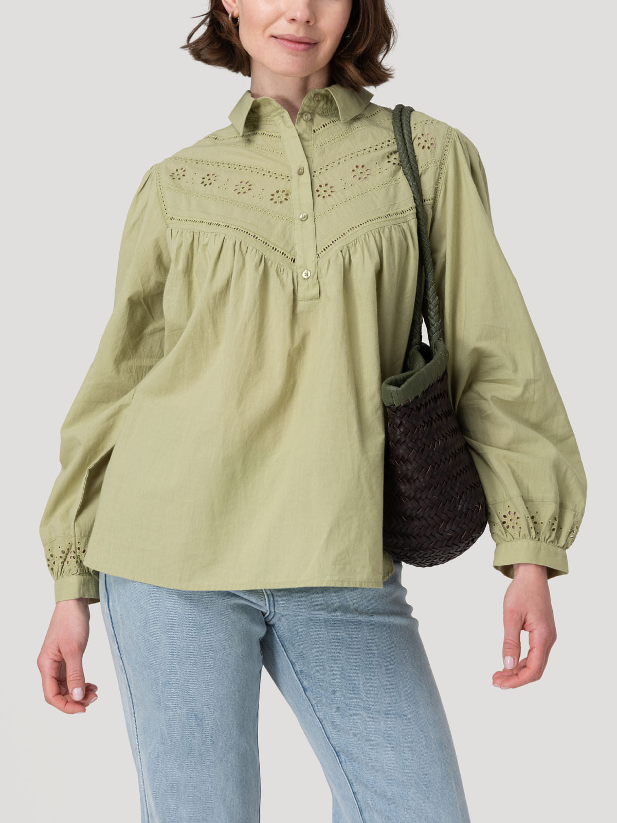Blusa M/L M Almond Meadow Green Mujer 4