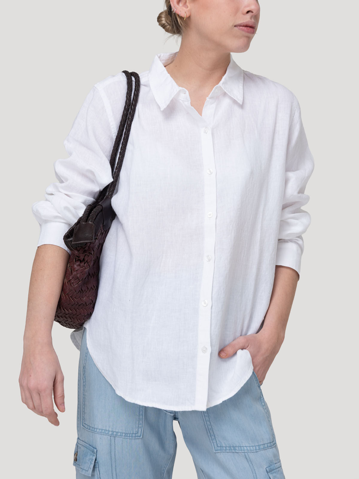 Camisa Lino M/L M Lirio White Mujer 4