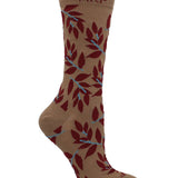 Medias M Leaves Brown Mujer 1